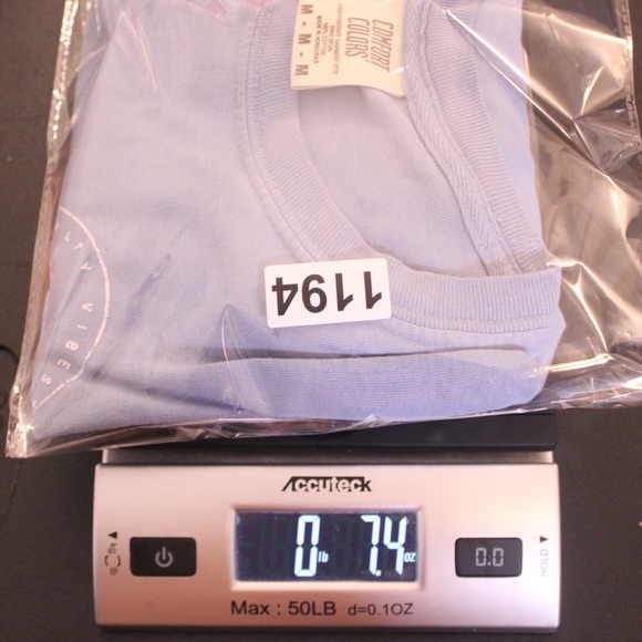 Comfort Colors Long Sleeve Tee Men’s M Light Blue Graphic Logo Shirt - Picture 14 of 14